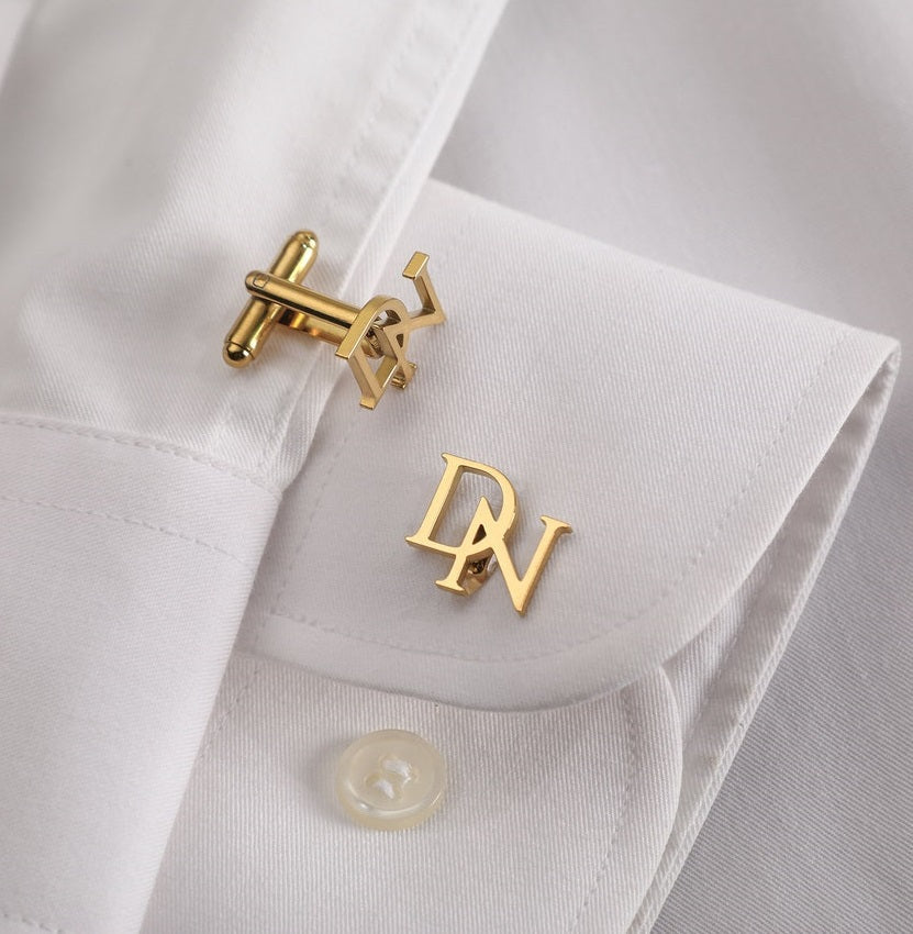 Initial Name Cufflinks Pair For Men