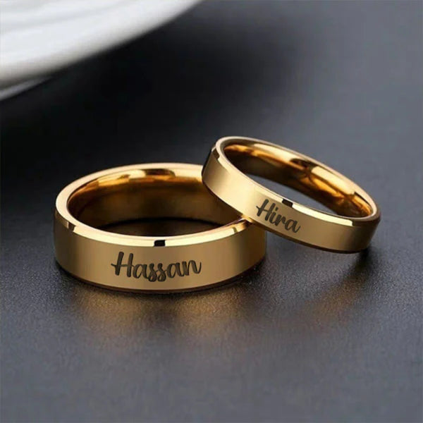 Engraved Couple Rings (Buy 1 Get 1 Free)